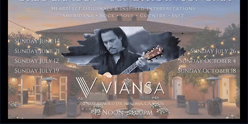 Sundays in Sonoma – Greg Lamboy performs at Viansa Winery