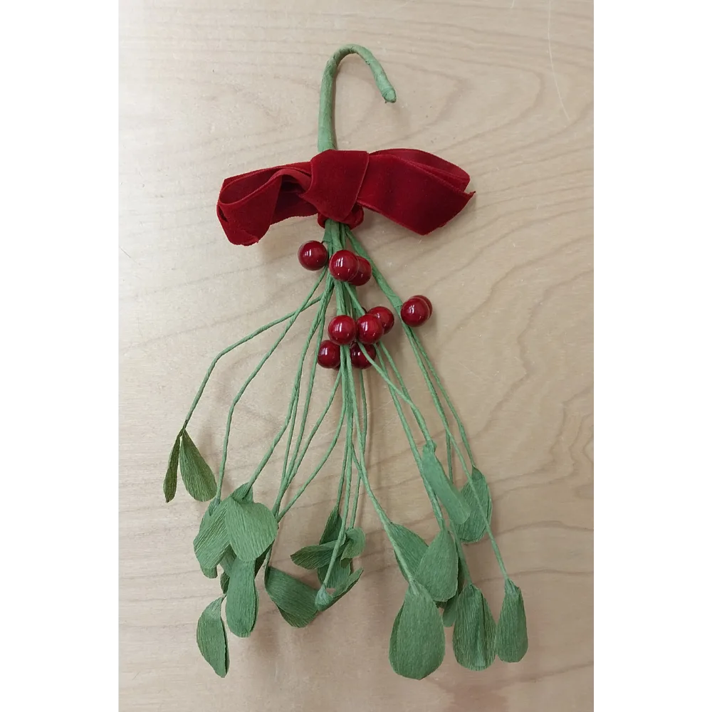 Handcrafted for the Holidays: Crepe Paper Mistletoe